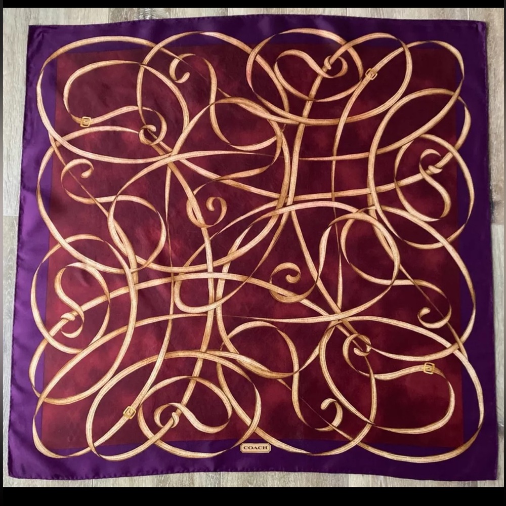 Coach Silk Scarf 34" Square